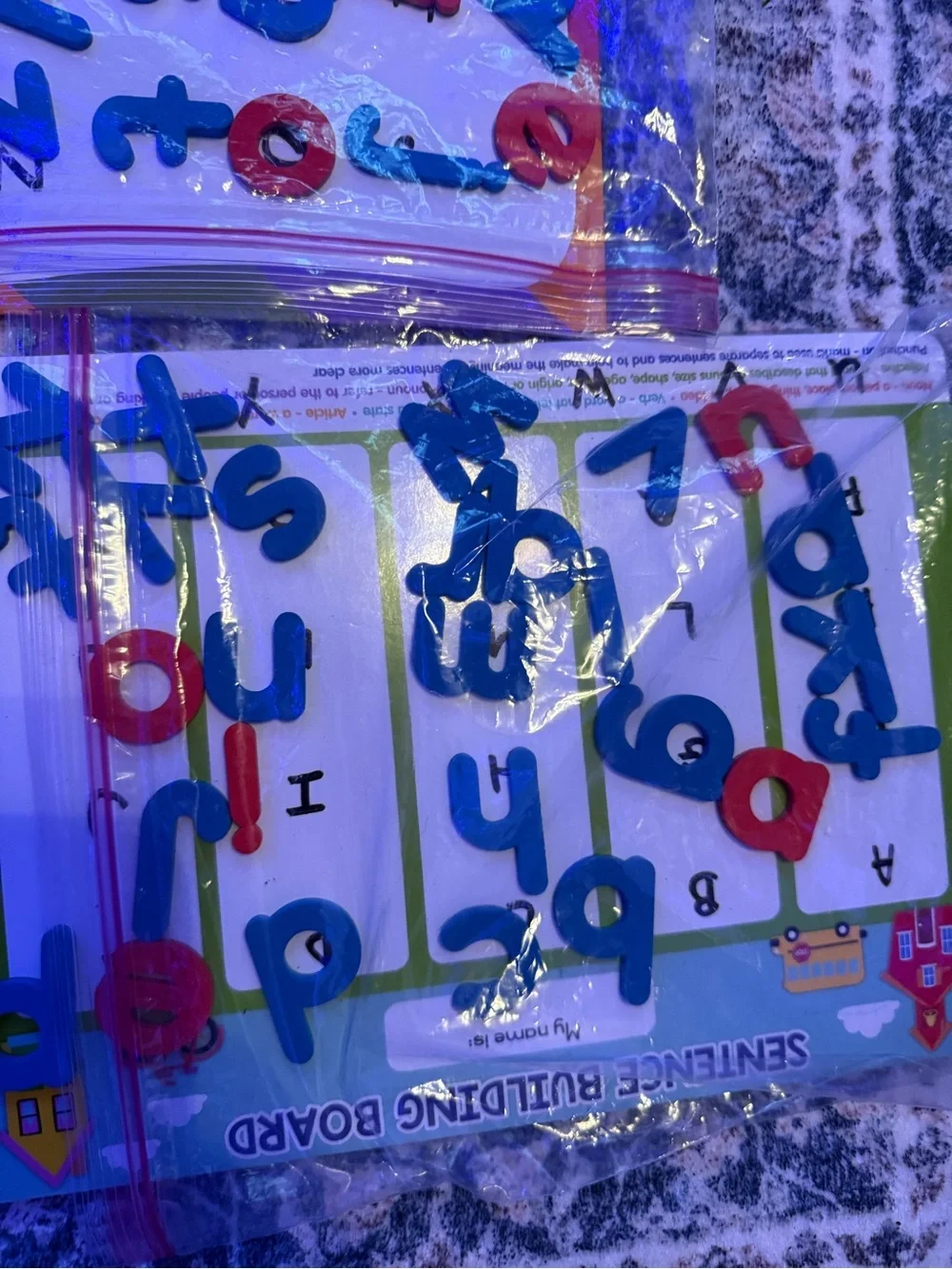 Magnetic Alphabet Learning Set - Blue & Red Letters 6 sets for small group